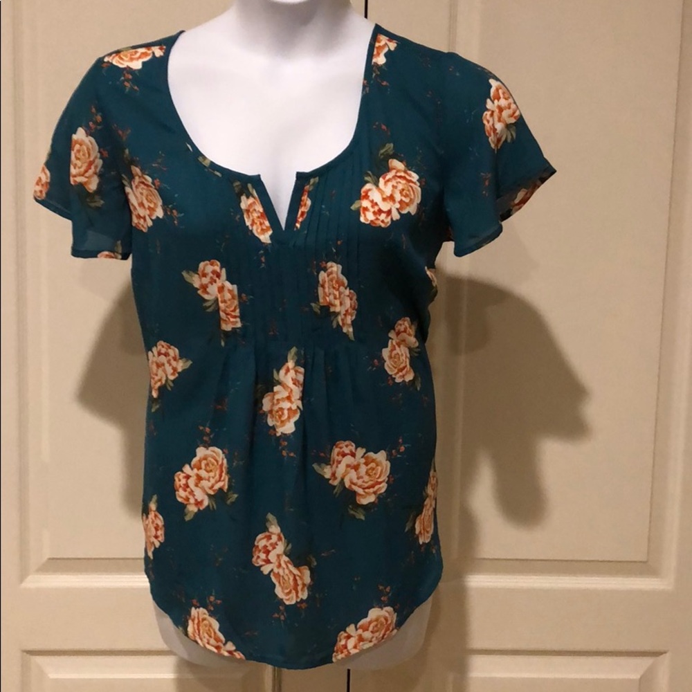 Teal blouse